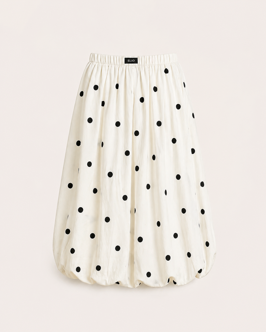 Polka Bubble Midi Skirt
