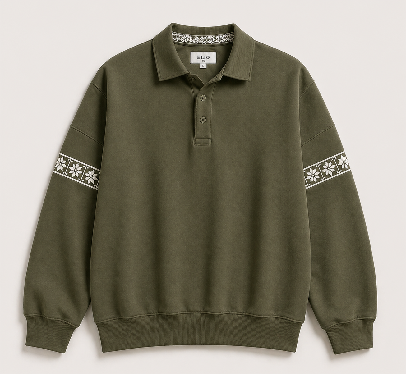 Azulejo Polo Sweatshirt — Olive