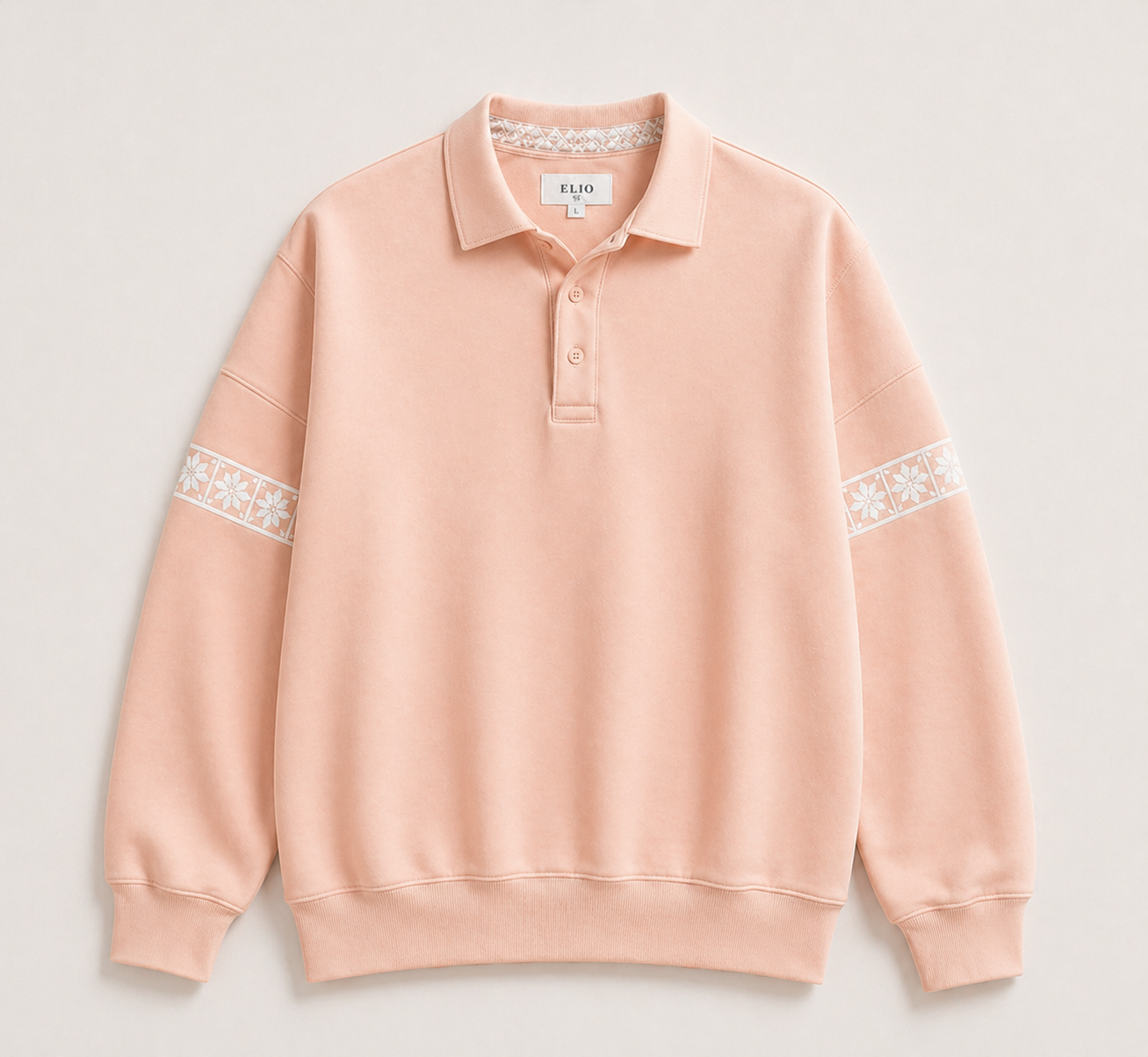 Azulejo Polo Sweatshirt — Peach